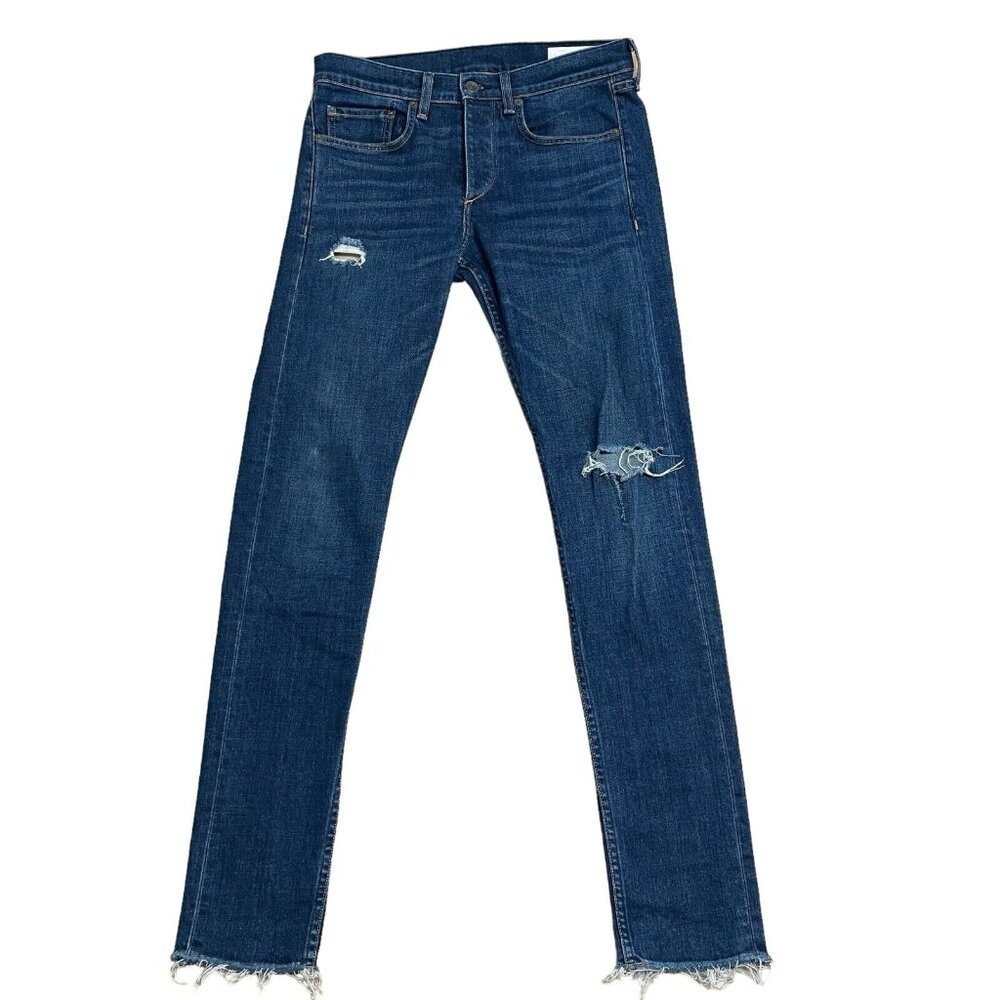 RAG & BONE JEANS STANDARD ISSUE FIT 1 EXTRA SLIM MENS 30 SELVEDGE MADE IN USA